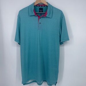 Kenneth Cole Men's‎ Golf Print Polo Shirt Medium